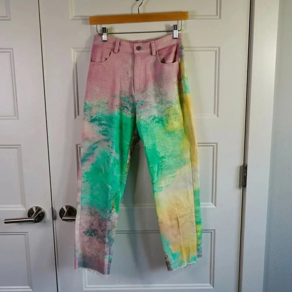 The Kit. Womens Cropped Alexa Jeans Size 4 NWT Sunset Fog Straight leg High Rise - Picture 1 of 8